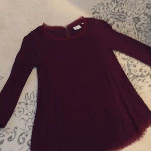 Red and Black fit/flare top